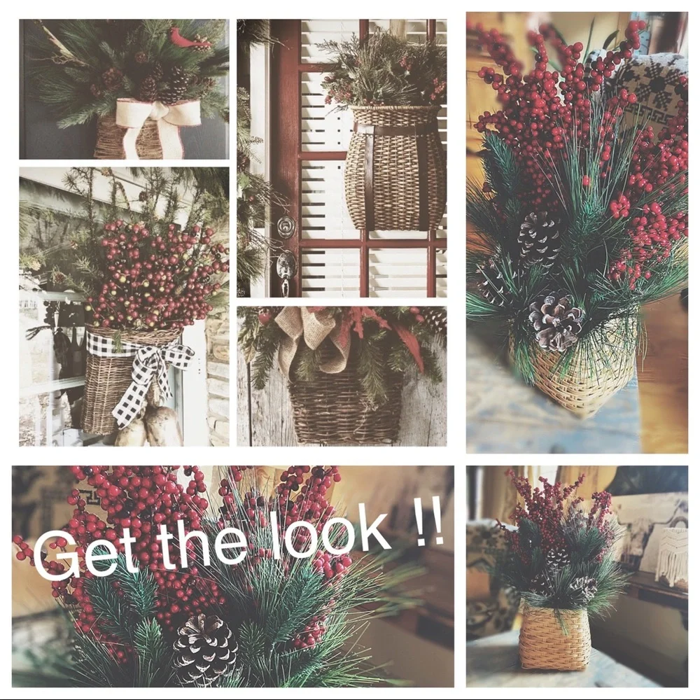 Holiday Decor Door Basket